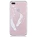 iPhone 7 Plus Case, 3Cworld Ultra Thin Clear Art Pattern Crystal Gel TPU Rubber Flexible Slim Skin Soft Case for iPhone 7 Plus (Birds of A Feather-White)
