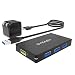 Powered USB Hub, BYEASY Aluminum USB 3.0 Hub 4 Ports with Power Adapter and 1 BC 1.2 Charging Port, Ultra Slim USB Splitter for iMac Pro, MacBook Air/Mini, PS4, Surface Pro, Notebook PC, Laptop, HDD