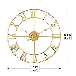 Large Modern Metal Wall Clocks Rustic Round Silent