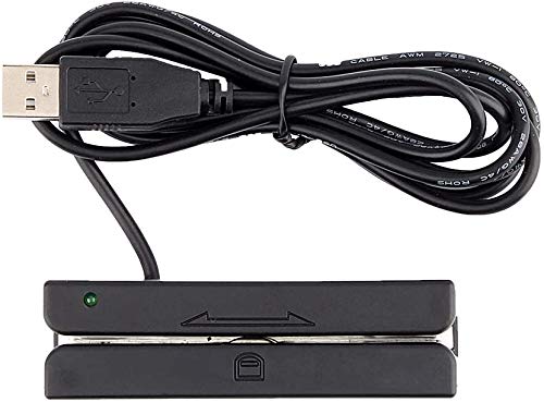 Credit Card Reader, USB Credit Card Reader,MSR100 Magnetic Strip Card Reader 3 Tracks Mini Mag Hi-Co