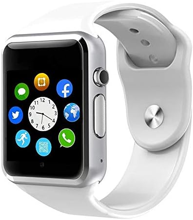 WJPILIS Smart Watch Touch Screen Bluetooth Smartwatch Smart Wrist Watch Fitness Tracker with SIM TF Card Slot Camera Pedometer for Samsung LG iPhone Kids Women Men (White)