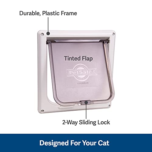 PetSafe Interior Cat Door 2Way Locking, Indoor Pet Door Flap Tinted