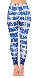 Jescakoo Women's Bright Color Tie Dye Print Ankle Legging Pants