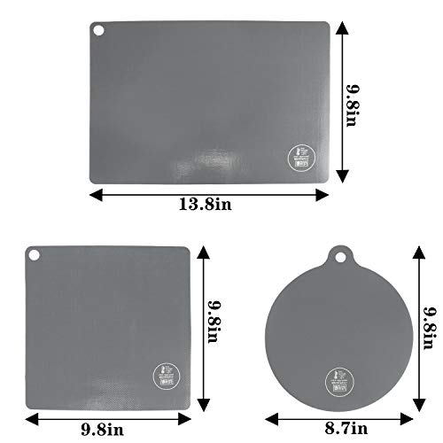 3 Pack Electric Induction Cooktop Protector Mat Set, Silicone Cook Top
