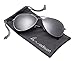 WODISON Vintage Reflective Mirror Lens Metal Frame Aviator Sunglasses