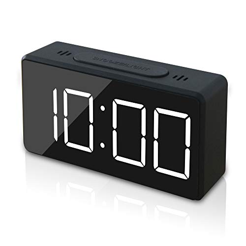 GLOUE Small Mini Digital Alarm Clock for Travel with LED Time or ...