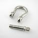 Proteus Stainless Steel Marine Grade Screw Pin Anchor Shackle Bow Shackle in Size 3/16 inch, Pack of 5
