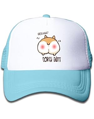 Guess What Corgi Butt Baby Boy Girl Classic Adjustable Baseball Mesh Hat