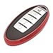 Red TPU Key Fob Cover Case Jacket Holder for 2017 2018 2019 2020 2021 Nissan Altima Maxima Armada Murano Rogue Versa Sentra GT-R Quest Infiniti