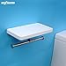 Doxwater F30311 Toilet Paper Holder with Shelf - White