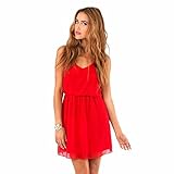 Sleeveless Double Spaghetti Strap V-Neck Chiffon Casual Pinched Waist Dress