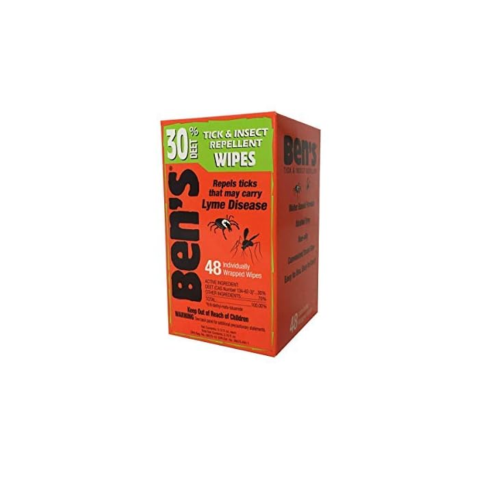 Ben's 30 Deet Mosquito Tick Insect & Bug Repellent Field Wipes - 48 Ct.