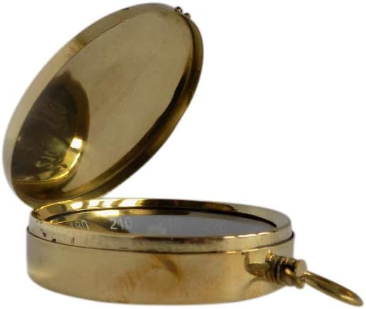 Trinity Church Supply Classic Brass Pocket Black Dial Compass with Lid for Sailing Camping Survival : Sports & Outdoors