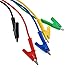 Oiyagai 5 Colors 4mm Alligator Clip Test Leads, 1M Dual End, 15A 1000V Multimeter Test Wires for Lab, Electrical Projects, DIY Electronics
