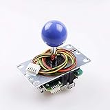Sanwa JLF-TP-8YT Dark Blue Ball Top Handle Arcade Joystick 4 & 8 Way Adjustable, Hori Fight Stick Repair Part (Mad Catz SF4 Tournament Joystick Compatible) - Dark Blue