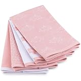 Baby Burp Cloth,Waterproof Reversible Jersey Cotton Large Burp Cloths, Cloth Diapers 20" x 12" 5 Pack I Pink Combo for Baby Girl by Ely's & Co.