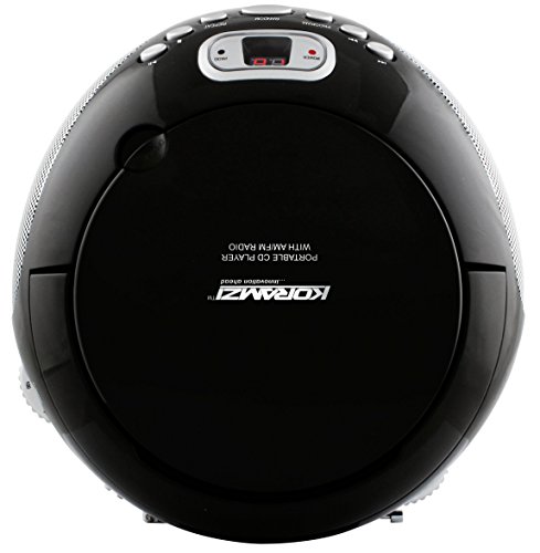 Koramzi-Portable-CD-Boombox-Stereo-Sound-System-with-Top-Loading-CD-Player-AMFM-Radio-and-Aux-Line-In-CD35Black