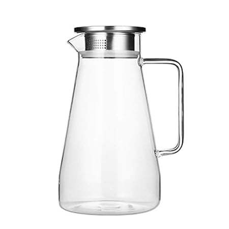 Cup 123 1.5l / 1.8l Nevera Jarra Jarra De Vidrio con Tapa Té ...
