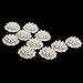 10pcs Rhinestone Faux Pearl Flower Embellishments Button Flatback 30mm