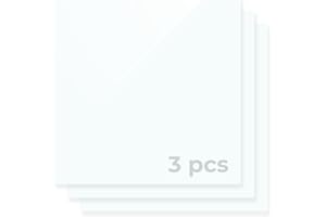 xTool Selected Pearl White Opaque Glossy Acrylic Sheets, 12" x 12" Plastic Sheet with 1/8 Inch Thickness, 3-Piece Pearl White Opaque Acrylic for Cutting, Sawing, Laser Cutting and Engraving