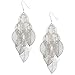ANDI ROSE Fashion Bohemia Jewelry Leaves 925 Sterling Silver Plated Earrings for Women Girls (Silver-I)