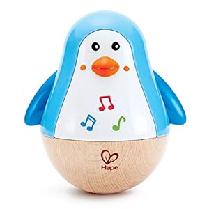 Hape Penguin Musical Wobbler | Colorful Wobbling Melody Penguin, Roly Poly Toy for Kids 6 Months+, Multicolor, 5” x 2…