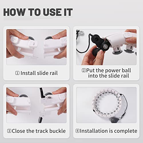 KJP Smart Weighted Hula Hoop Plus Size for Adults Weight Loss, 30 Knots Infinity Hoop, 2 in 1