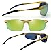 COSVER Mens Sunglasses Polarized Sports UV Protection Sunglasses for Men Metal Frame Ultra Light (Gold Frame/Gold Lens)