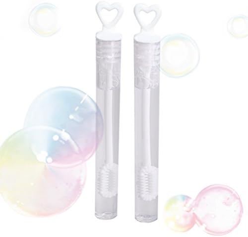 Cotowin Lot of 25 Bottles of Soap Bubbles Plastic Heart Shape for Decoration Party Wedding Party-Does not Contain soapy Water