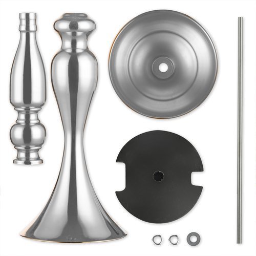 2 Pieces 50cm Height Metal Candle Holder Candle Stand Wedding Centerpiece Event Road Lead Flower Rack (Silver x 2) - Thumbnail 5