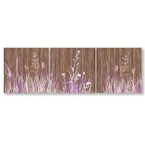 Wall26-3 Panel Canvas Wall Art- Wooden Texture Art -Giclee Painting Wall Bedroom Living Room Home Decoration - 12"x12"x3 Panels