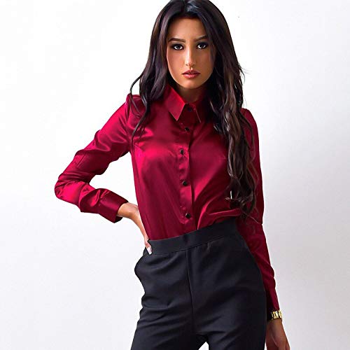 red formal blouse