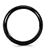 Nostrand 3mm Black Onyx Gemstone Plain Band Ring (8)