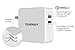 Tenergy 30W 2 Port Adaptive Fast USB Wall Charger Qualcomm Quick Charge 2.0 Smart Detect - Galaxy S6 / Edge / Plus, Note 5 / 4, LG G4, HTC One M8 / M9, Nexus 6, iPad, iPhone & More (White)