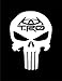 Toyota TRD Punisher Sull Decal Vinyl Sticker|UR Impressions|For Cars Trucks SUV Vans Walls Windows Laptop|WHITE|5.5 X 4.3 Inch|URI231