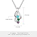 Love Jewelry Personalized 3 Heart Simulated Birthstone Mothers Pendant Necklace with 3 Names Family Pendants for Mother(NE101868)