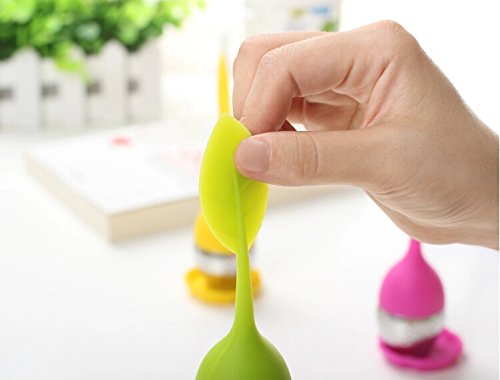 Zicome Silicone Tea Infuser with Drip Tray, Set of 2, Green