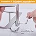 XIGOO Coffee Mug Holder Under Cabinet - 6 Hook Coffee Cup Mug Holder for Kitchen, Adjustable Fit for 0.3-1.5 Inch Thickness Shelf