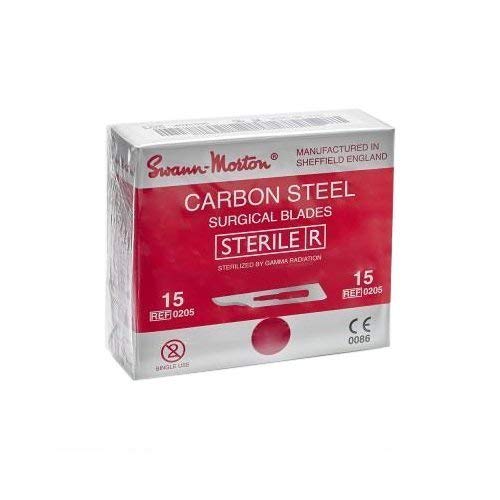 Carbon Sterile Surgical Blades No.15 Pack of 100 (Ideal for Hijama/Cupping) …