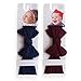 Baby Bling Bows Newborn to Little Girls Hair Bow - Trimmed and Classic Knot Headbands Toddlers Hair Accessories, One Size (2 Pack - Burgundy and Navy)