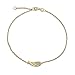 Bling Jewelry 14K Gold Plated .925 Sterling Silver Delicate Protection Guardian Angel Wing Feather Anklet Charm CZ Anklet Link Bracelet for Women Teens