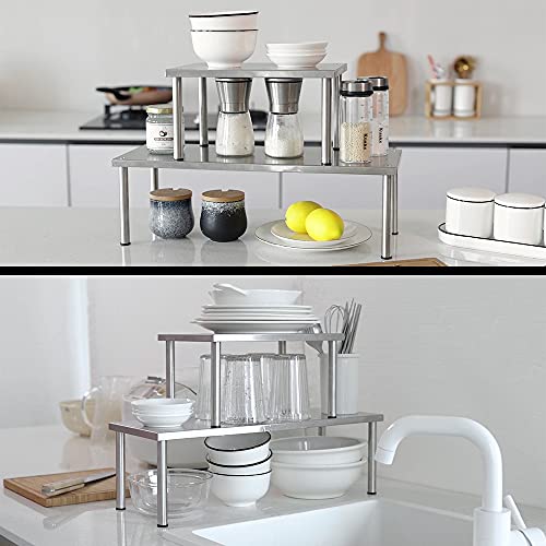 HIEEY Kitchen Countertop Organizer,Stackable Spice Rack,Kitchen Shelf