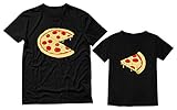Pizza Pie & Slice Toddler & Men's T-Shirt Matching Set Dad & Son Daughter Set
