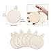 40 Pcs Unfinished Wood Ornaments Wood Slice DIY Christmas Ornaments Hanging Decoration 2.75