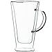 Grosche Verona Double Walled Glass Latte and Beer Mug, 500 ml. or 16 oz.