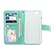 iPhone 6S Plus Case/iPhone 6 Plus Case, IZENGATE [Classic Series] Wallet Case Premium PU Leather Flip Cover Folio with Stand for Apple iPhone 6 Plus/Apple iPhone 6S Plus (Mint)