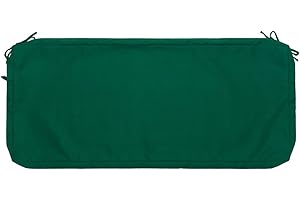 FUNHOME Outdoor Bench Cushion Cover 45 x18 x 3 inch,Water Resistant Cover with Zipper&Ties,Fade-Resistant Slipcover,Patio Porch Swing Cushion Cover Replacement Only,No Insert(Blackish Green)