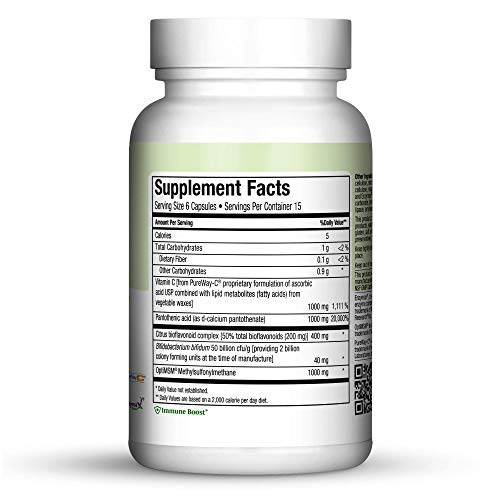 Maxi Health Allergy Support Vitamin C with MSM Sinus & Nasal Health, 90 Count
