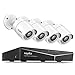 SANNCE 4CH 1080N DVR Security Camera System and (4) 720P Weatherproof CCTV Cameras, Super Day/Night Vision, QR Code Quick Remote View (NO HDD Included)