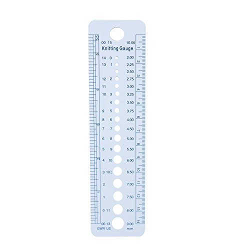 Ladaidra Inch cm Ruler UK US Canada Sizes Knitting Needle Gauge Measure Tool